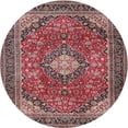 thumbnail image 1 of Ahgly Company Indoor Round Traditional Camel Brown Medallion Area Rugs, 3' Round, 1 of 6