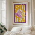 thumbnail image 5 of Spill the tea - pink and yellow - Illustration Quote Typography Humor Pop Art Modern Art Kitchen Decor Oak Framed Wall Art Print 16 x 20 inches, 5 of 12