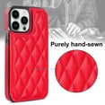 thumbnail image 5 of ELEHOLD for iPhone 16 Pro Max Wallet Case, RFID Blocking Card Holders Luxury Argyle Pattern Leather Case Kickstand Magnetic Button Slim Lightweight Shockproof Purse Case,Red, 5 of 7