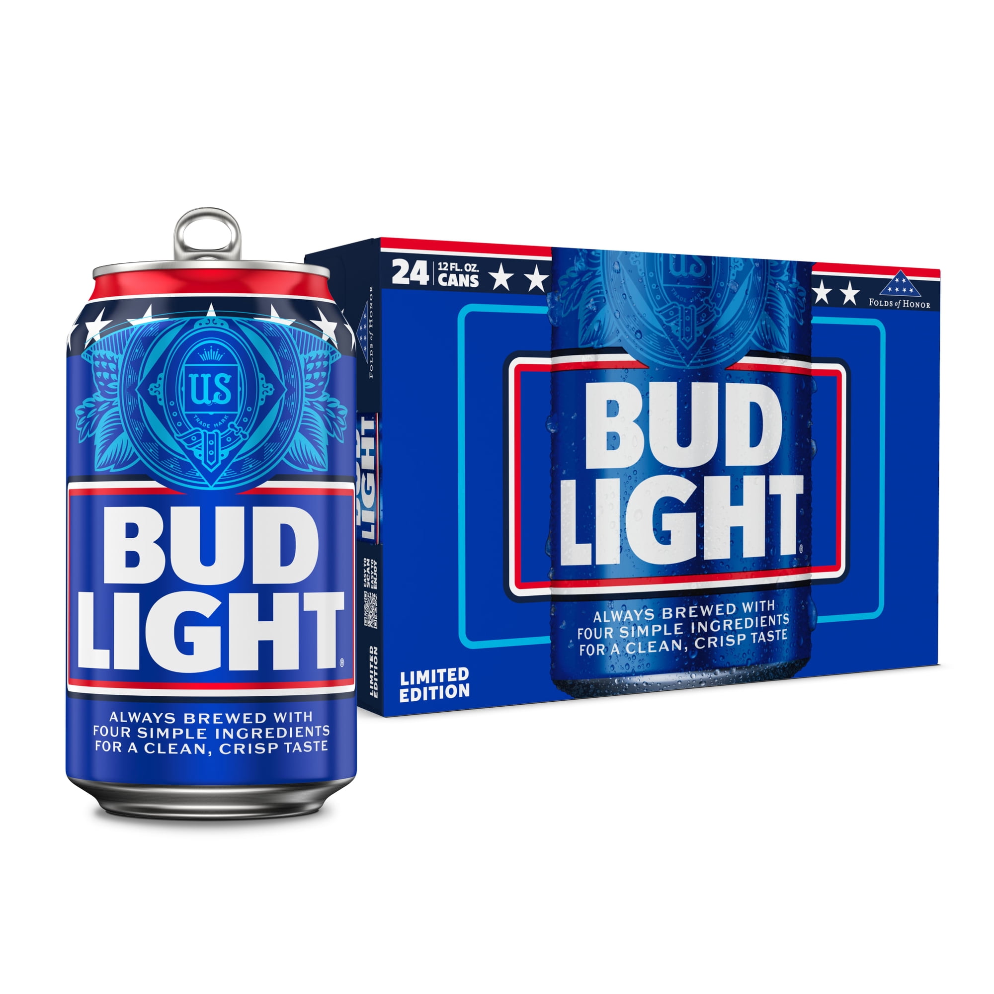 Bud Light American Light Lager Beer 24 pack 12 fl oz Aluminum Cans 4.2% ABV