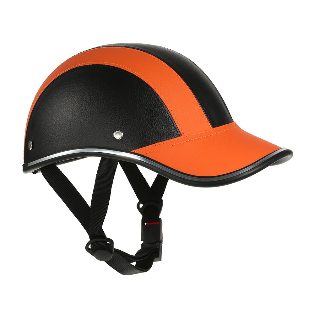 Ultra-light Cycling Helmet PU Baseball Cap Style Bike Motorcycle Visor Red 