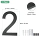 thumbnail image 3 of Uxcell Números de Casa Flotantes de Acrílico de 8 Pulgadas, Número de Casa Moderno 2 con Kit de Clavos para Exterior [Negro], 3 of 7
