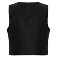 thumbnail image 2 of JanJean Kids Boys Western Cowboy Cowgirl Vest Halloween Holiday Carnival Party Dress Up Role Play Black 10, 2 of 5