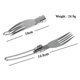 thumbnail image 4 of 2X Spork Tenedor Cuchillo Plegable de Acero Inoxidable Cuchara Juego Combo Picnic Camp Cubiertos Vajilla Cubiertos, 4 of 5