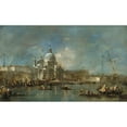 thumbnail image 2 of Francesco Guardi 14x10 Black Ornate Wood Framed Double Matted Museum Art Print Titled: Santa Maria Della Salute (C. 1770), 2 of 5