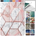 thumbnail image 1 of iPad 10.5 Inch Air 3rd Gen [ PRO 10.5 Air 3 ] 2017/2019 A1701 A2152 A2123 MUUL2LL/A MUUK2LL/A MUUJ2LL/A MQDX2LL/A MQDT2LL/A MQDW2LL/A Smart Adjustable Stand Feature Printed Flip Case - Marble Pink, 1 of 8