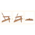 thumbnail image 6 of Pouseayar Wooden Outdoor Folding Adirondack Chair Set of 2, Brown, 6 of 9