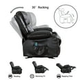 thumbnail image 5 of Single Leather Recliner Chair with Remote Control, Recliner Chair for Living Room Padded Seat PU Leather, PU Leather Massage Chair Recliner Seat Club Chair for Home Theater Seating, S12554, 5 of 10
