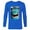 Navy, variant on Disney and Pixar’s Monsters, Inc. Sulley Top Scarer - Long Sleeve T-Shirt for Men - Customized-Athletic Heather