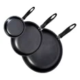 thumbnail image 1 of Juego Set De 3 Sartenes Aluminio Con Mango 20 24 28 Cm Negro KITCHENES, 1 of 2
