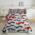 thumbnail image 2 of jejeloiu Colorful Racing Car Bedding Comforter Set,Extreme Sport Theme Twin Comforter Sets,Red Blue Gray Bedding Set For Boys Kids,Luxury Bedroom Decor Reversible,2-Piece, 2 of 8