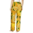 thumbnail image 3 of Kll Womens Yellow Limes Print Pajama Pants Soft Pajama Bottoms For Women Cozy Lounge Pants, 3 of 9
