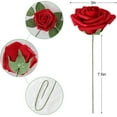 thumbnail image 3 of 25-Pack Dark Red Artificial Roses with Stems - Realistic PE Foam Flowers for DIY Bouquets and Home Decor, 3 of 7