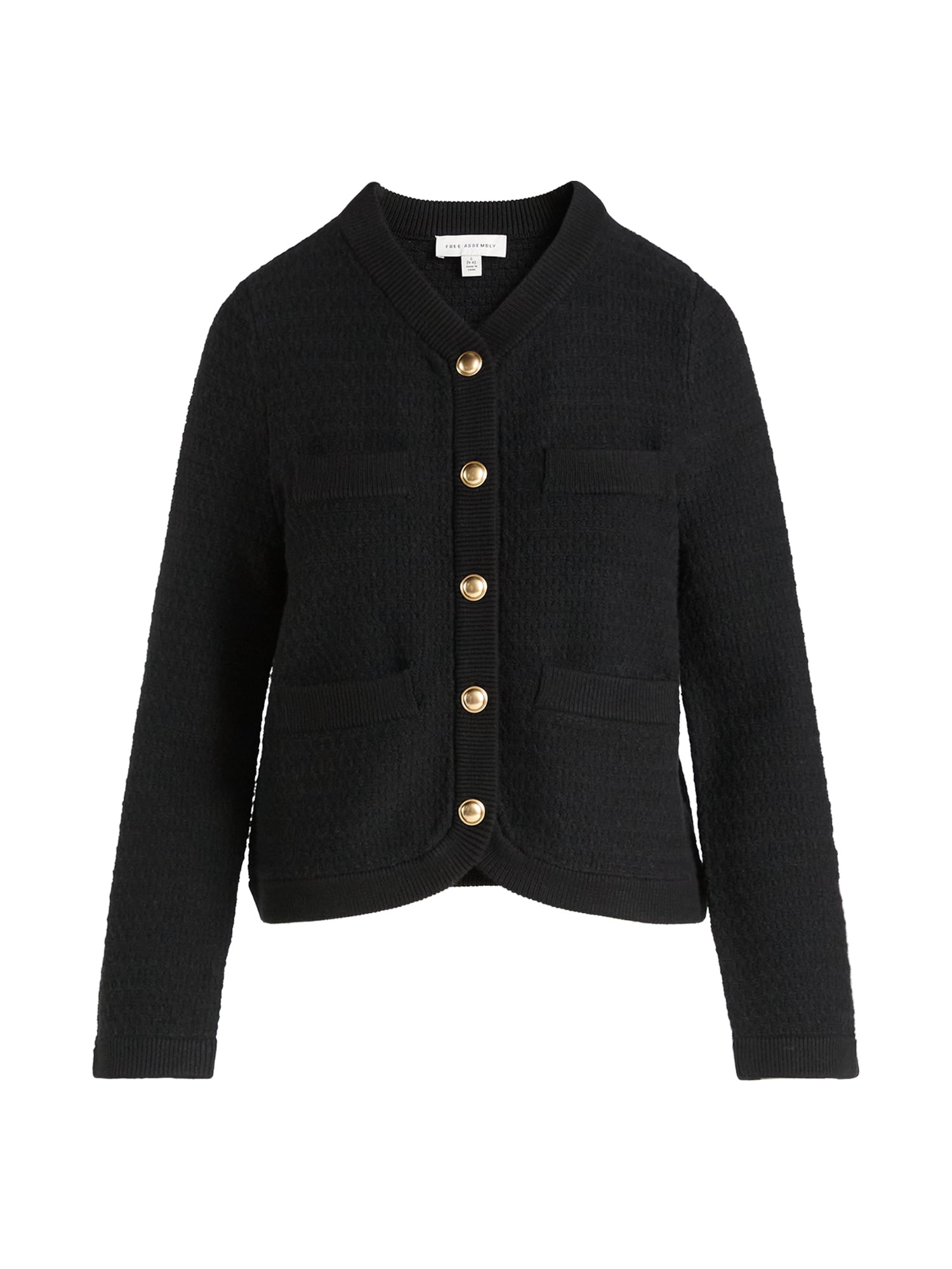 Free Assembly Women's and Women's Plus Textured Cardigan Sweater with Welt Pockets, Lightweight, Sizes XS-4X