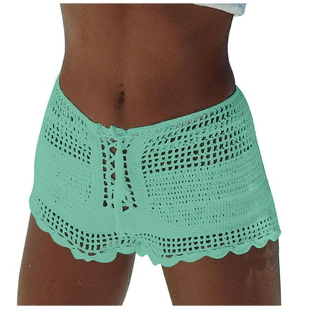 Women s High Waisted Bikini Bottom - High Cut Cheeky Rave Bottoms Sexy Hollow Out Drawstring Womens Bikini Bottoms for Beach  Swimming Pool Rave Festivals