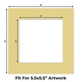thumbnail image 2 of Soft Yellow Picture Frame Mat for 9x9 Frames - Fits 6x6 Photos - 50 Mats, 2 of 7