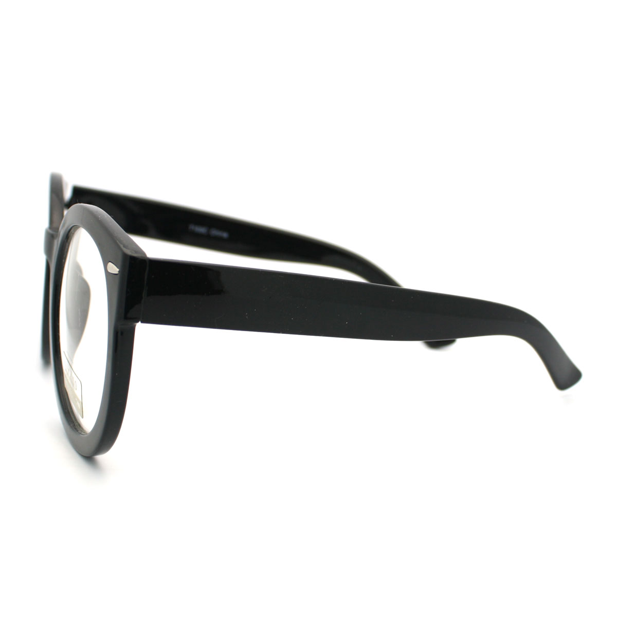Oversized Round Thick Horn Rim Clear Lens Fashion Eye Glasses Frame Black - image 3 of 3