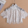 thumbnail image 2 of CAILDANL Women's Lace Turtleneck Detachable Fake Collar Half Shirt Blouse Lace Flower Pullover Simple Shirt Collar Collar, 2 of 4