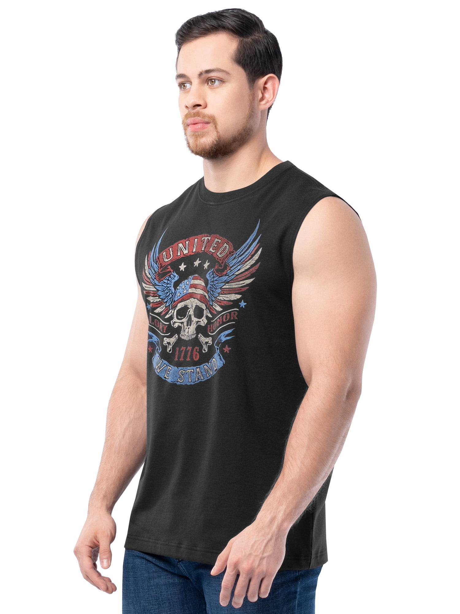 Way to Celebrate Men's 4th of July Americana Graphic Muscle Shirt Tank Top, Sizes XS-5XL