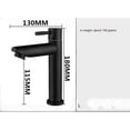 thumbnail image 1 of Grifo de baño negro con una sola manija, 1 orificio, cuerpo alto, grifo para lavabo de baño, grifo de tocador de baño, 1 of 5