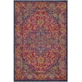 thumbnail image 6 of Mark&Day Area Rugs, 6x9 Aquaforte Traditional Garnet Oval Area Rug, Red White Black Carpet for Living Room, Bedroom or Kitchen (6'7" x 9' Oval), 6 of 12