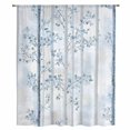 thumbnail image 2 of Blue Grey Forest Sheer Curtains 54 Inches Long, Watercolor Blue Ombre Leaves Light Filering Curtains, Breathable Simi Curtain Privacy Drapes for Kitchen Bathroom Lightweight Small Window Treatment, 2 of 9