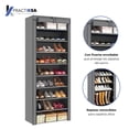 thumbnail image 2 of Zapatero Organizador Rack Para 27 Pares Estante Practiksa Color Gris, 2 of 5