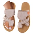 thumbnail image 3 of Orthopedic Sandals for Women Hollow Mesh Slide Shoes with Arch Support Comfortable Beach Flats Toe Ring Slippers, 37, 3 of 5