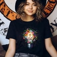thumbnail image 3 of Christian There Was Jesus Cross and Floral Faith Graphic T-Shirt, White, Size XL, 3 of 6