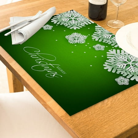 

NAZISHW Deals Grocery Great Value Christmas Table Placemats Christmas Rustic Vintage Washable Table Mats Holiday Centerpieces