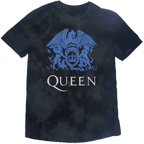 Queen Kids T-Shirt: Blue Crest (Wash Collection) (3-4 Years)