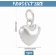 thumbnail image 5 of 4 colgantes de corazón de plata de ley 925 con forma de corazón, pequeños y bonitos, para collares, pulseras y bisutería., 5 of 9