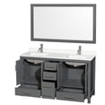thumbnail image 5 of Wyndham Collection WCS141460DWHWQUNSM58 Sheffield 60" Free Standing Double Basin Vanity, 5 of 7