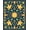 Yellow, Pattern 6, variant on ODIKA 4'x6' Machine Washable Non-Slip Area Rug, North Pole Magical Wonderland Frosty Crystal Decorative High Traffic Rug, Blue, 629821