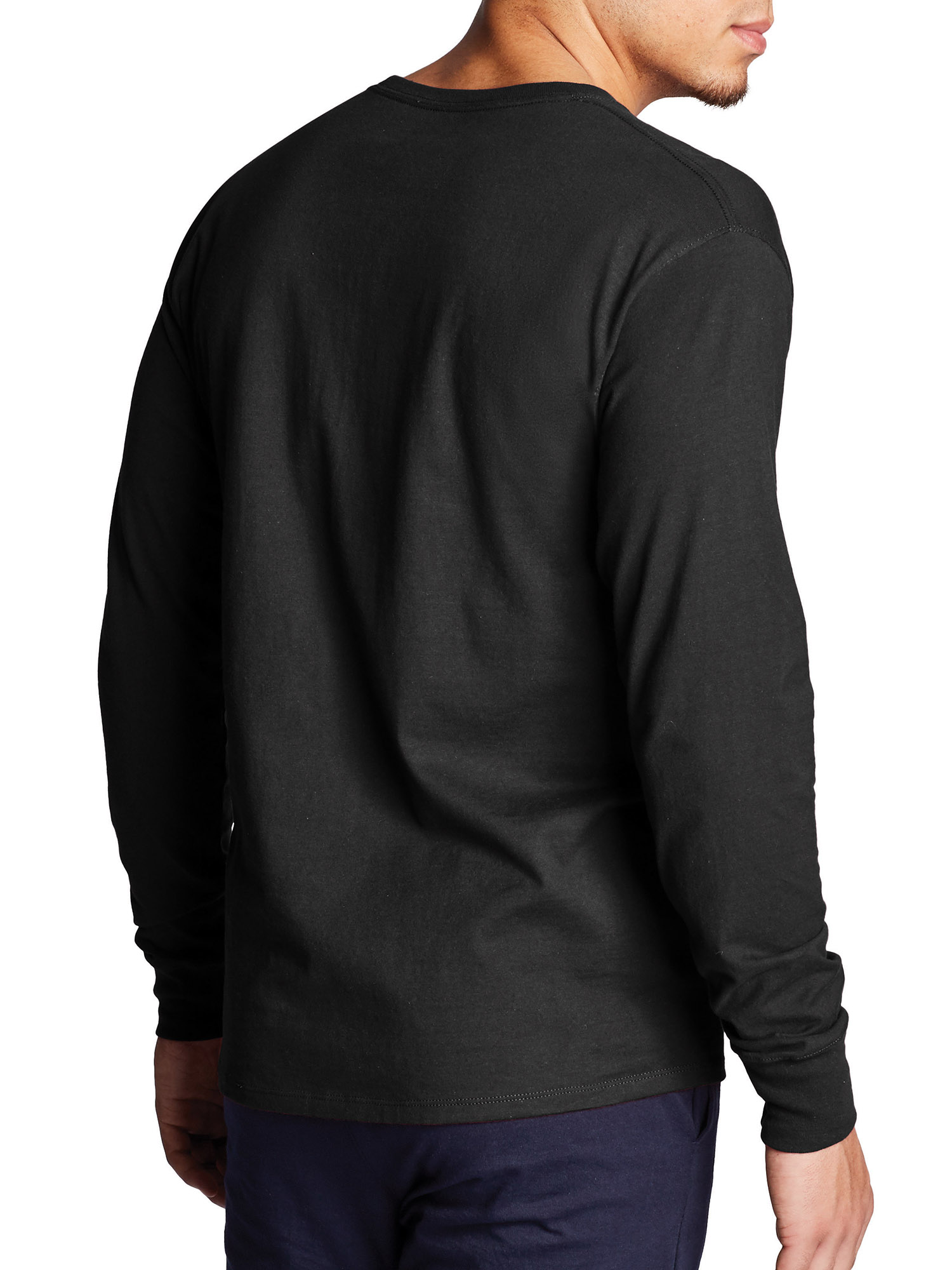 Champion Men's and Big Men's Classic Solid Jersey Long Sleeve T-Shirt, Sizes S-2XL - image 3 of 7