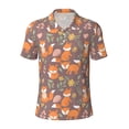 thumbnail image 2 of Daiia Cute Little Fox Pattern Men’s Polo Shirts,Solid Deck Shirt,Classic Fit, Breathable Cotton Polo for Casual and Sport Wear-XX-Large, 2 of 7
