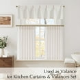 thumbnail image 7 of NICETOWN Kitchen Curtains 36 Inches Long, Pinch Pleated Linen Curtains Farmhouse Light Filtering Short Curtains for Cafe Bar Bedroom Window, White, 26"x36", 2 Panels, 7 of 7