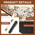 thumbnail image 6 of Mini 21" x 21" Mahjong Mat for Travel Vintage Floral Butterfly Border Elegant Beetles Non-Slip Noise Reduction Mahjong Tiles for Dominoes Poker Card, 6 of 6