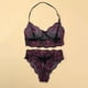 thumbnail image 3 of Gibobby Traje de Uniforme Pijama de encaje floral transparente para mujer, conjunto de lencería, ropa de dormir de cintura alta, sujetador y bragas, ropa de dormir de 2 piezas(Rosa, XXL), 3 of 5
