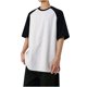 thumbnail image 2 of Blusas y camisas de manga corta y cuello redondo para hombre, blusas casuales de bloque de color con mangas raglán y cuello redondo conciso para hombre., 2 of 4