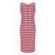thumbnail image 5 of Vestido de Malla para Mujeres Sexy, Moda Raya Impresión Cuello en V Encaje sin Mangas Ventilación Delgado Ajuste para Ocasional Y Fiesta, 5 of 8