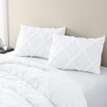 thumbnail image 6 of Chezmoi Collection Vivian 3-Piece Diamond Ruffle Trim Washed Microfiber Comforter Set, 6 of 8