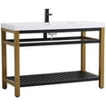 thumbnail image 3 of 48 inch Single Bathroom Metal Vanity in Golden Black, 3 of 15