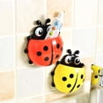thumbnail image 4 of Bathroom Cartoon Ladybug Sucker Toothbrush Holder Children Kids Suction Hooks Toothbrush Holder, 4 of 4