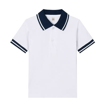 

Yzengfg Kids Boys Girls Short Sleeve Shirt Button Closure Casual Comfortable & Soft Fabric Boys Tops 5-6 Years