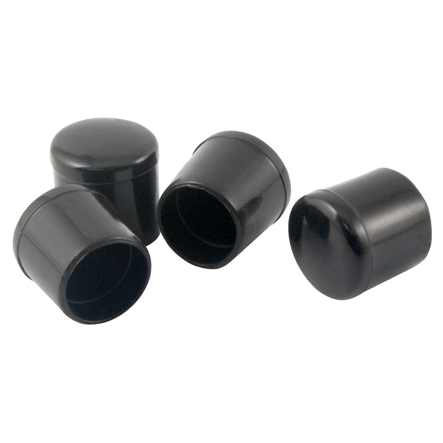 1/2" SoftTouch Rubber Leg Tip - 4 pieces Black 