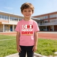 thumbnail image 5 of 100 Days of School Shirt for Boys Baseball Design 100th Day Celebration Top Soft Cotton Tshirt Comfortable Fit 3-10 Years Pink,Size 9 T, 5 of 9