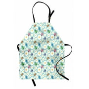 Ladybugs Apron Colorful Daisies and Ladybirds Image Good Luck Charm Discover Your True Self Concept, Unisex Kitchen Bib Apron with Adjustable Neck for Cooking Baking Gardening, Multi, by Ambesonne