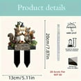 thumbnail image 2 of Eoozwa 2D Acrylic Squirrel Garden Stake Outdoor Decorative Ground Plug Weatherproof Yard Art For Courtyard Patio Lawn Easy Install Flat Animal Decor, 2 of 7