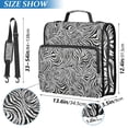 thumbnail image 2 of Haosy 3 Ring Zipper Binder with Shoulder Strap Waterproof Trapper Keeper 2 Inch D-Ring 500 Sheets Capacity, Black White Zebra Stripe, 2 of 6